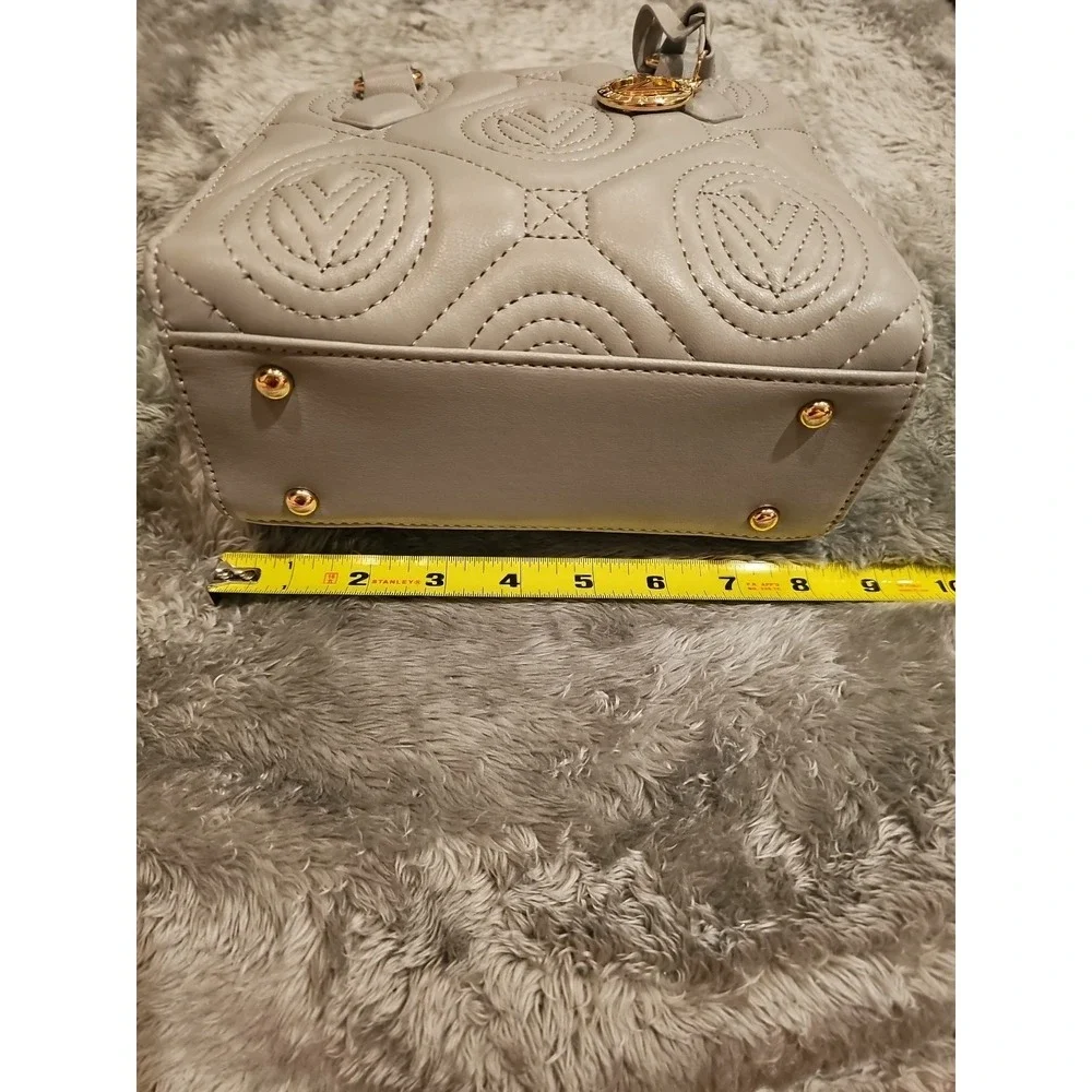Valentino Orlandi Light Grey Quilted Monogram Handbag Crossbody‎  - MSRP 259.00